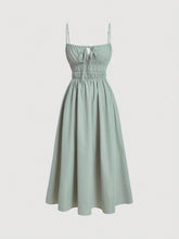 MOD Solid Tie Front Cami Dress